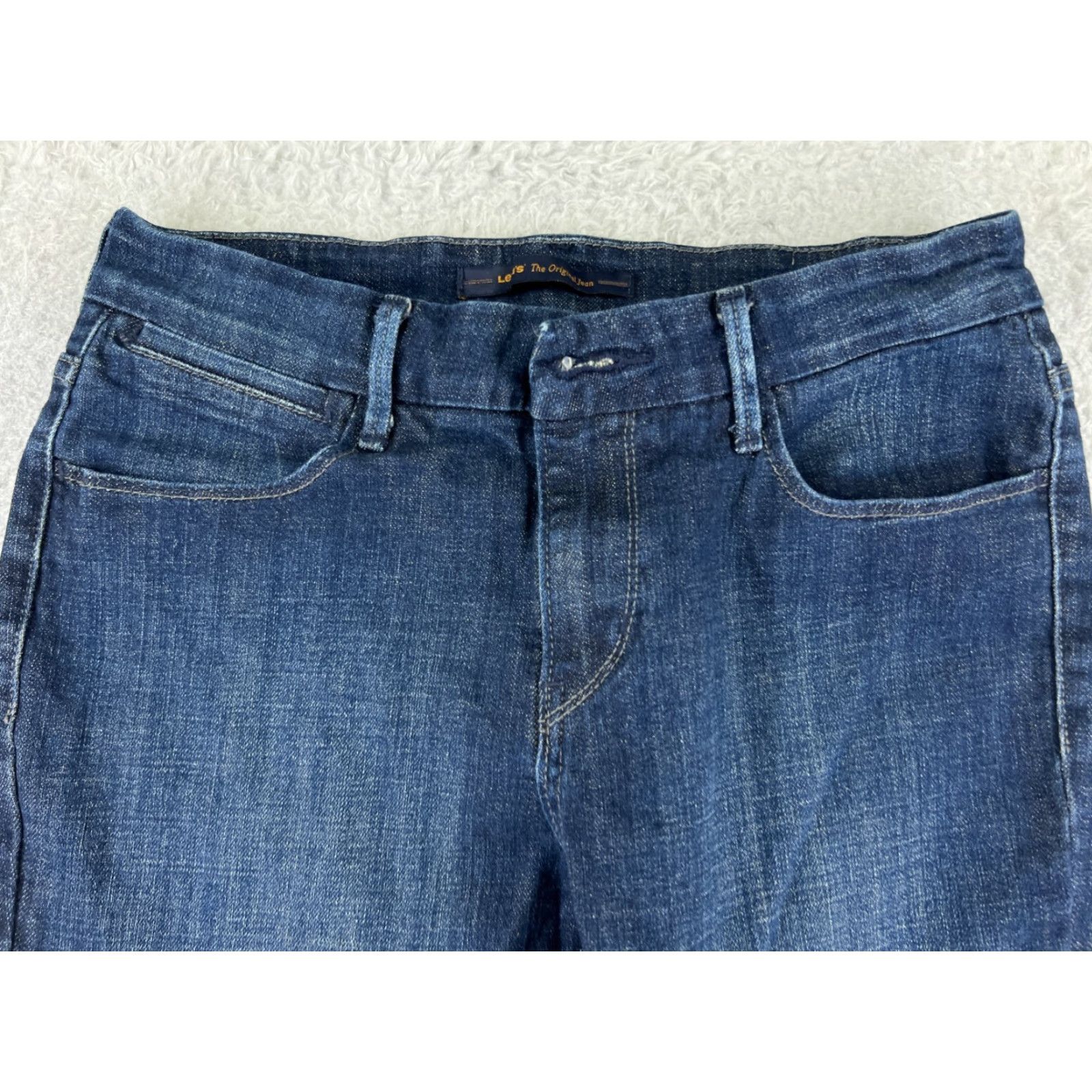 Lee Lee Jeans Womens 8 Blue Denim Flared Mid Rise 27x31 Regular Inseam 31 in 5-Pocket Zipper Cotton Denim Jeans Size 30" / US 8 / IT 44 - 4 Thumbnail