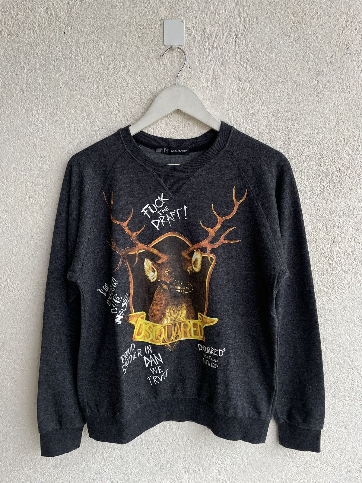 Dsquared2 × Vintage 2000s Dsquared sweatshirt Deer logo Size US S / EU 44-46 / 1 - 1 Thumbnail