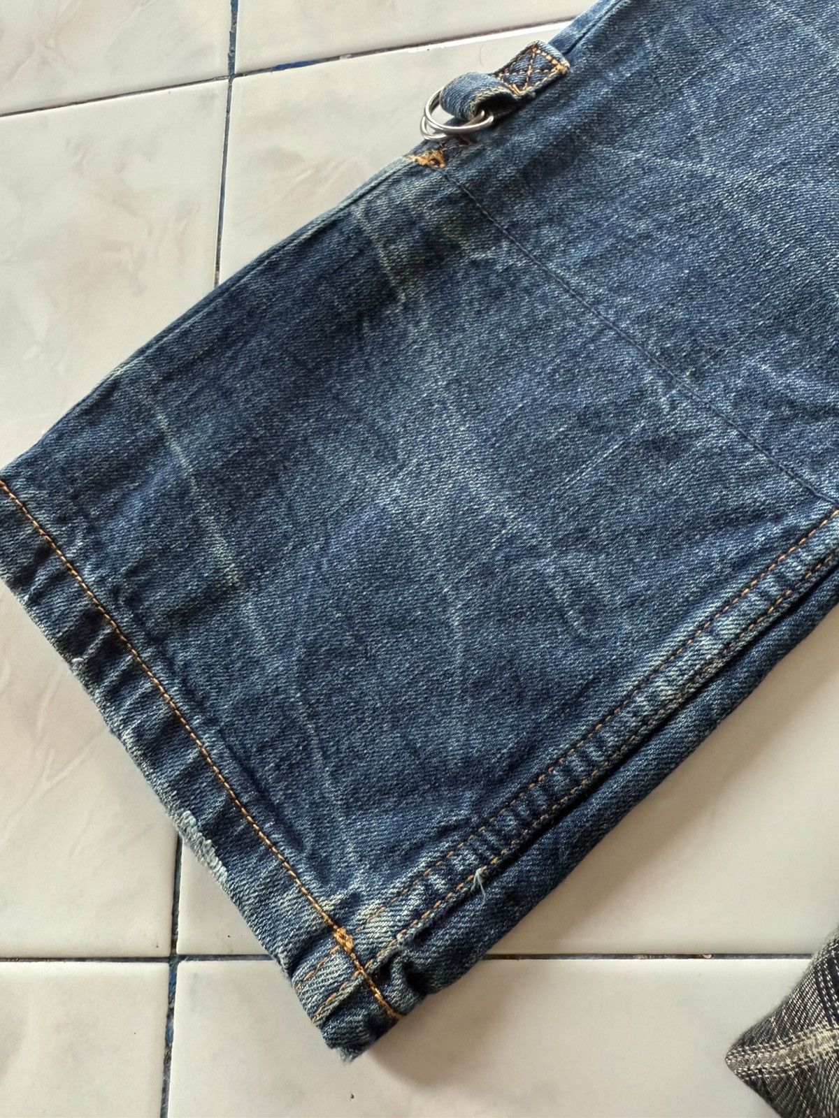 Hysteric Glamour Bercedos Japan Double Waist Cut & Sew Whiskers Jeans Size US 30 / EU 46 - 12 Thumbnail