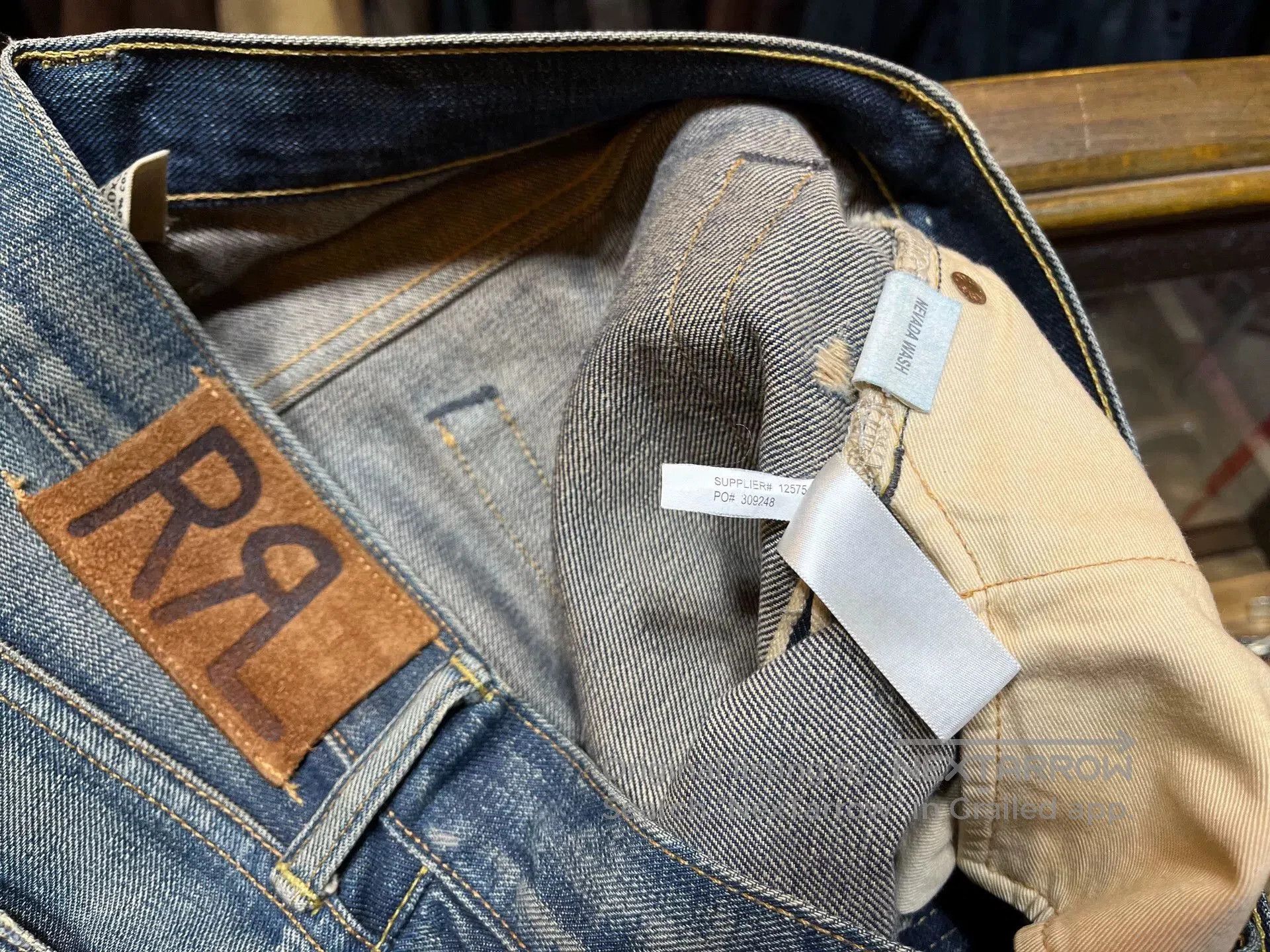 RRL Ralph Lauren distressed denim jeans by double rl. Size US 30 / EU 46 - 4 Thumbnail