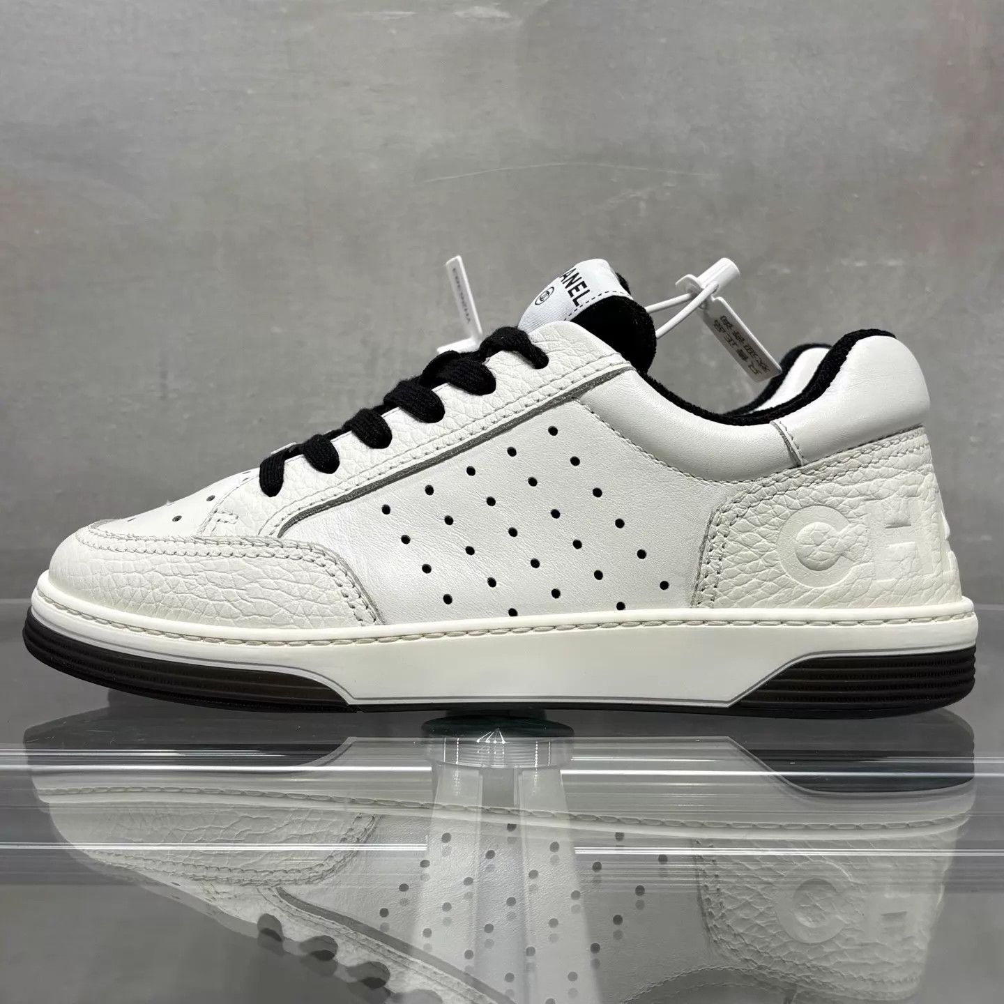 Chanel Chanel Black & White Panda Sneaker 37 YH26383 Size US 6.5 / IT 36.5 - 3 Thumbnail