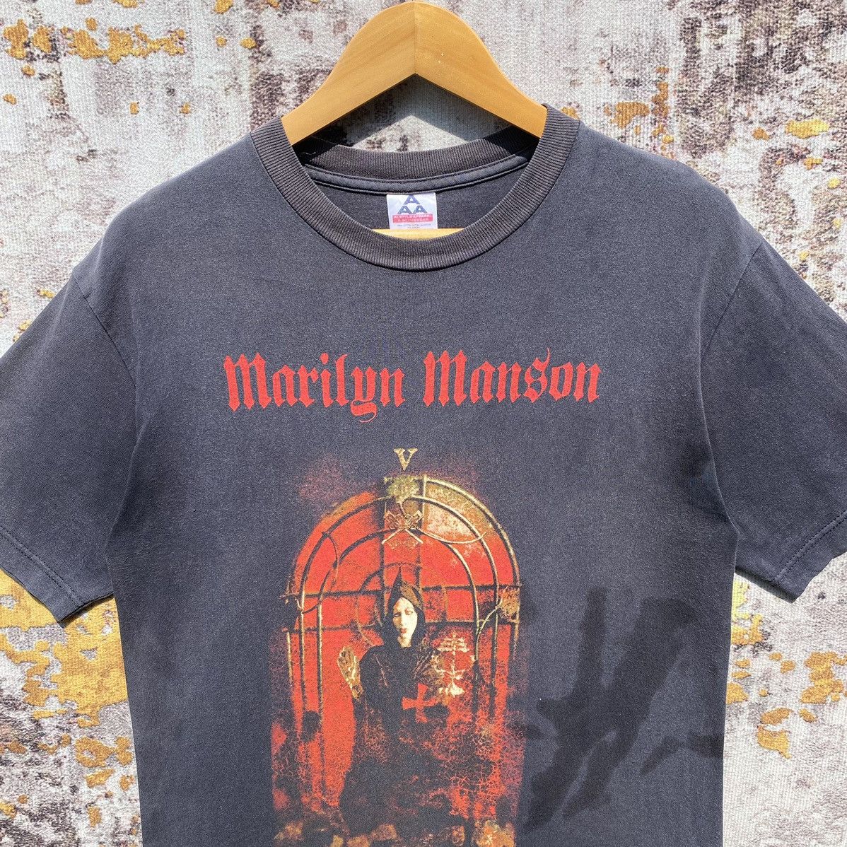 Marilyn Manson Vintage 2000s Marilyn Manson Hierophant Shirt SunFaded Size US S / EU 44-46 / 1 - 6 Thumbnail