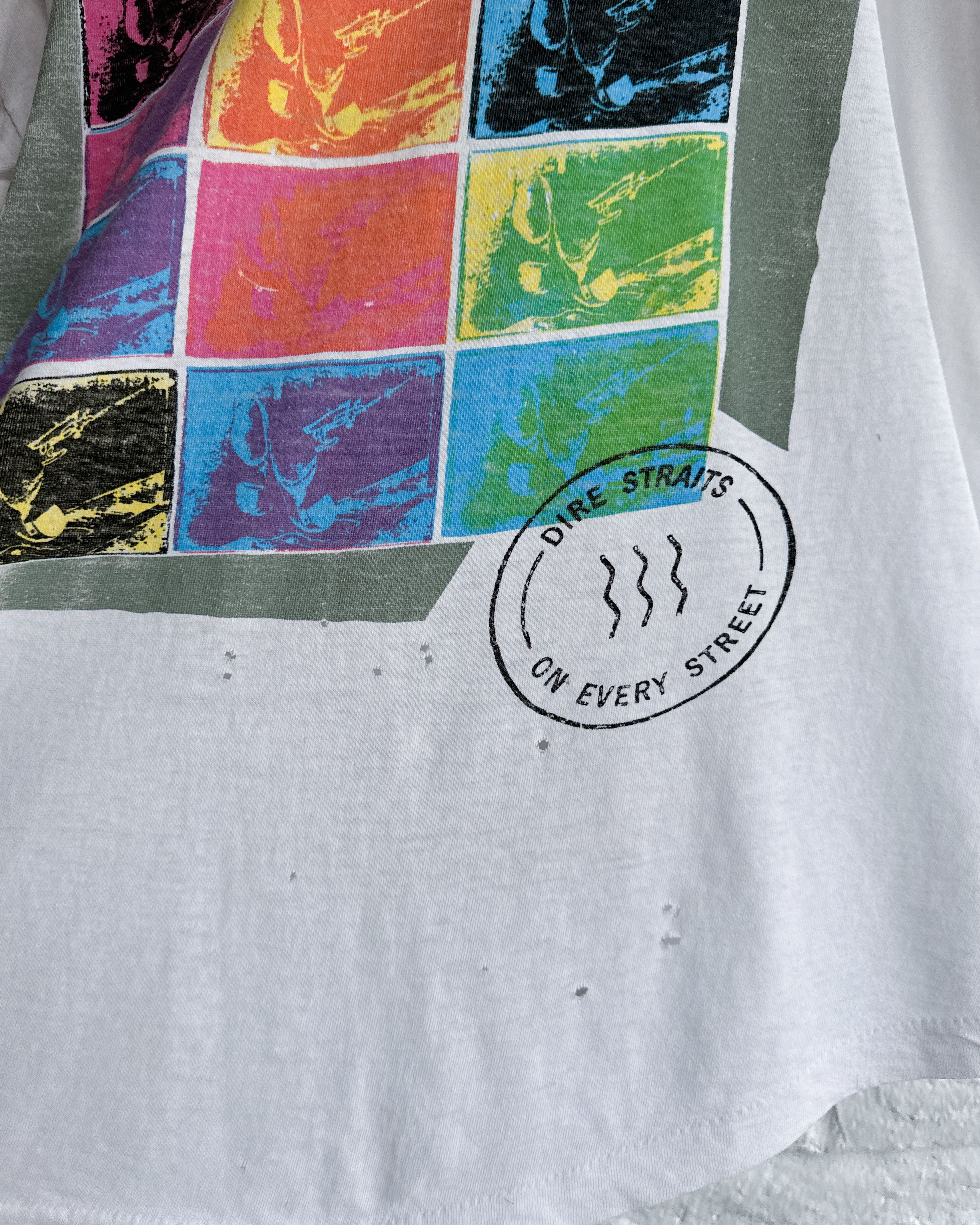 Vintage Vintage 90s Dire Straits T Shirt XL Thrashed Threadbare Size US XL / EU 56 / 4 - 4 Thumbnail
