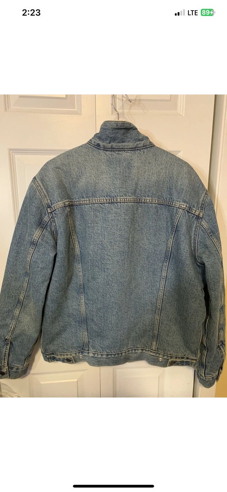 Levi's Levis mens sz L jacket trucker sherpa lined denim blue jean Size US L / EU 52-54 / 3 - 10 Thumbnail
