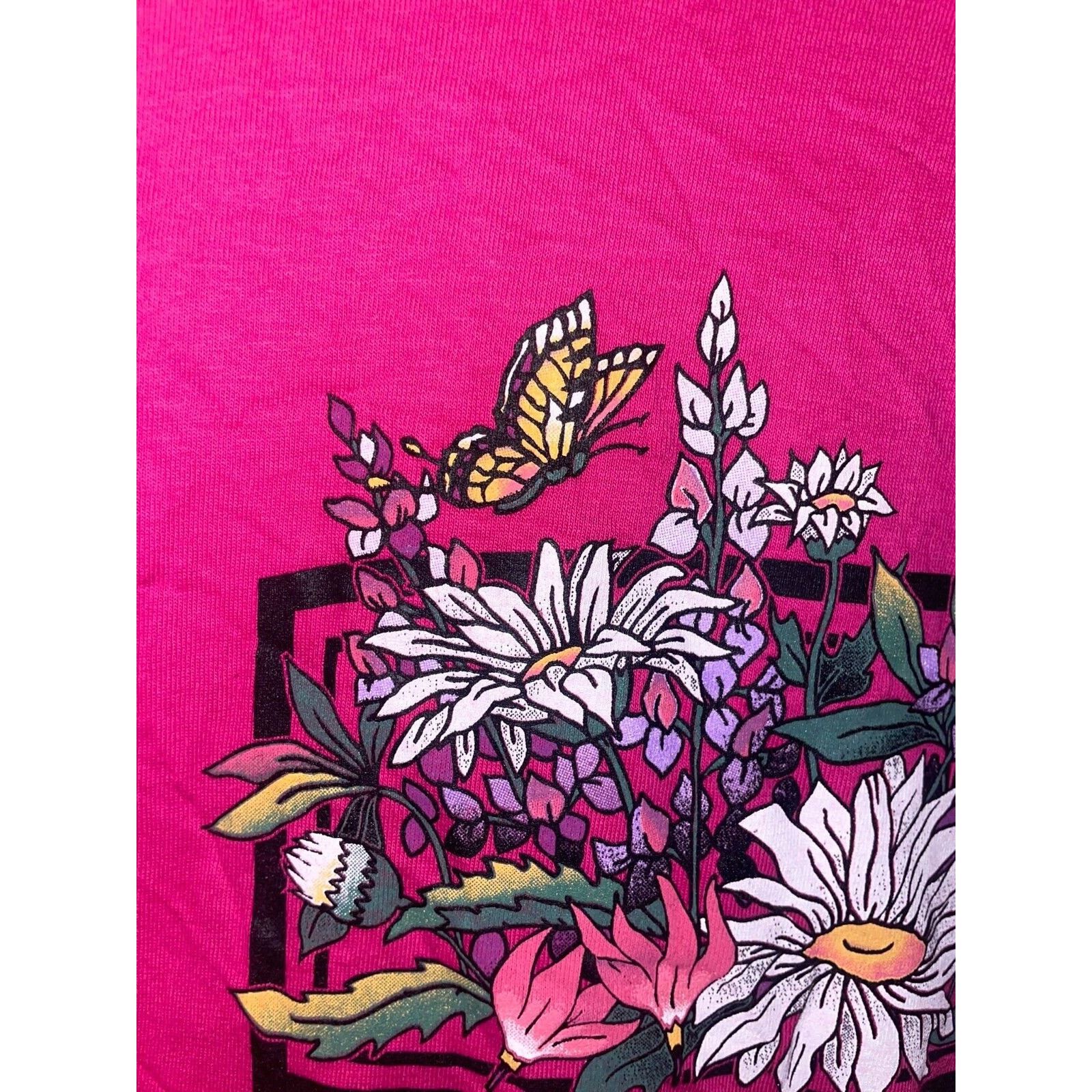 Anvil Vintage Minnesota Wildflower Shirt Flower Pink Tee 90s VTG X Size US XL / EU 56 / 4 - 3 Thumbnail