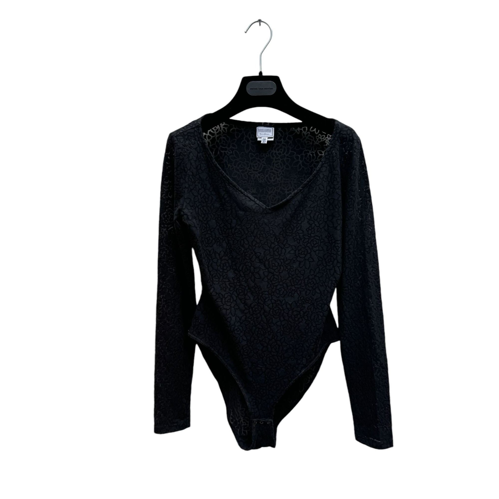 Versace Vintage Black Sheer Bodysuit Size XS / US 0-2 / IT 36-38 - 1 Thumbnail