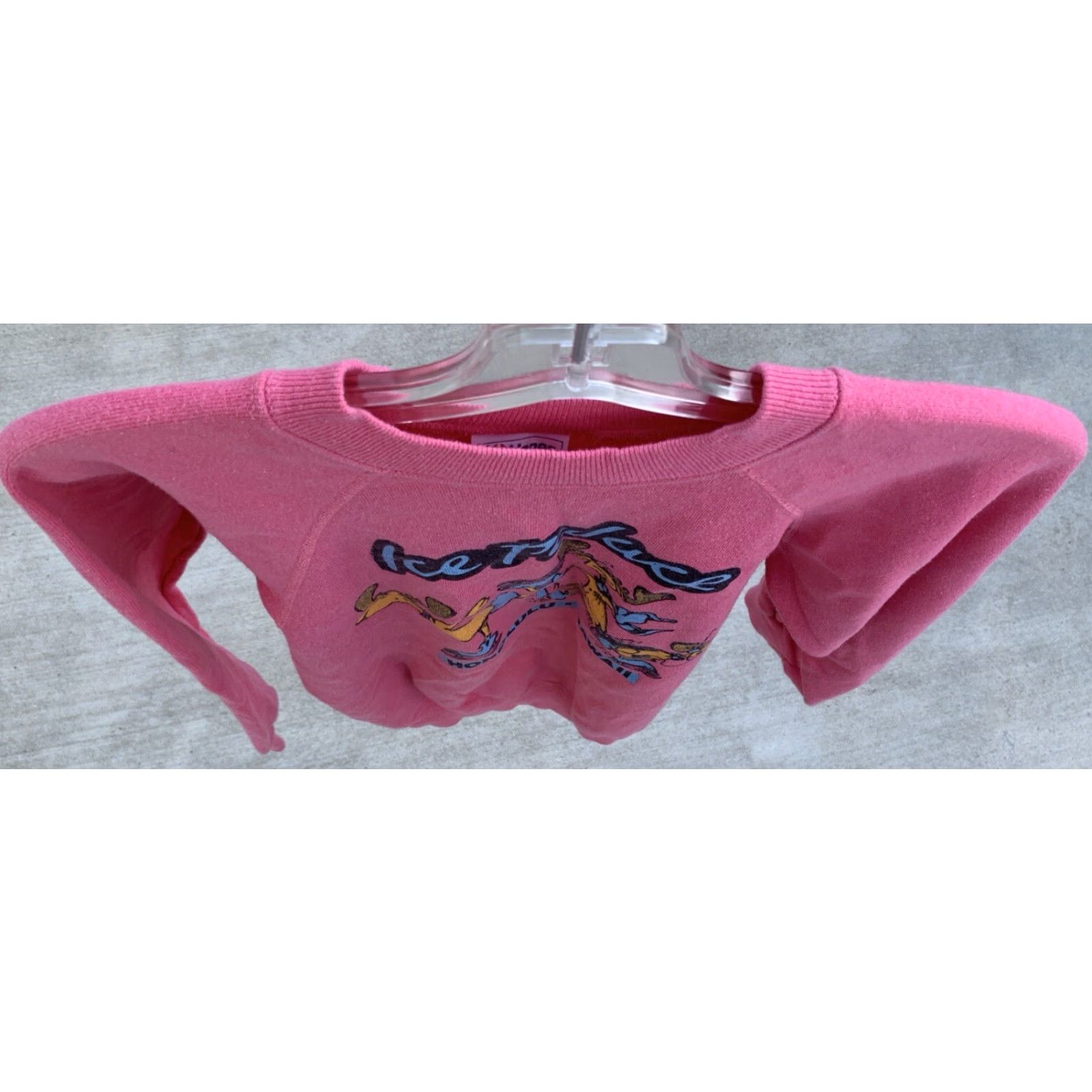 Hanes VINTAGE Hanes Sweatshirt Raglan Graphic Ice Palace Honolulu Hawaii Skating Size S Mens Pullover Long Sleeve Pink Cotton Blend 80s Animals Beach Size US S / EU 44-46 / 1 - 7 Thumbnail