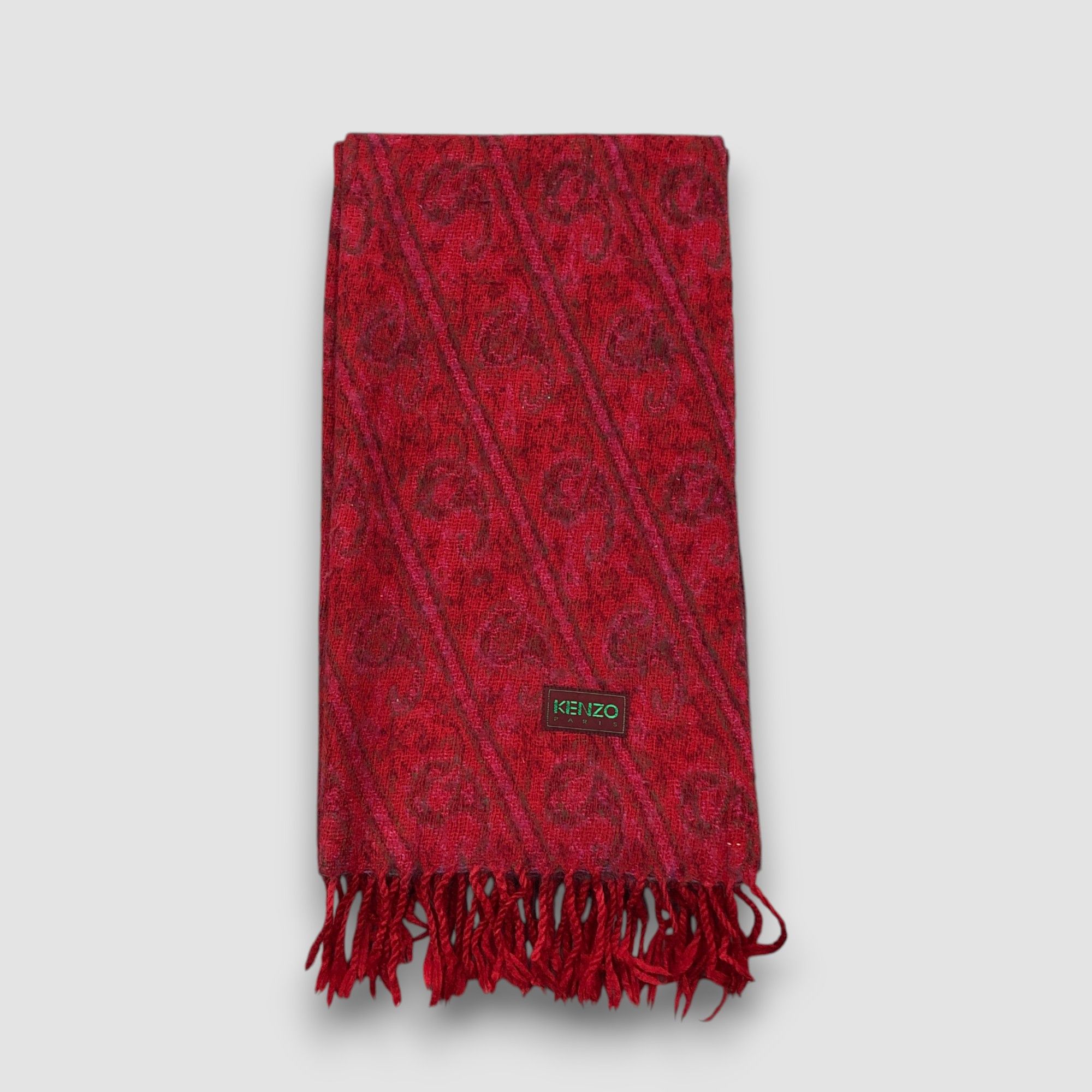 Kenzo Vintage 90s Kenzo Scarf Muffler Wool Cashmere Scarves Size ONE SIZE - 4 Thumbnail