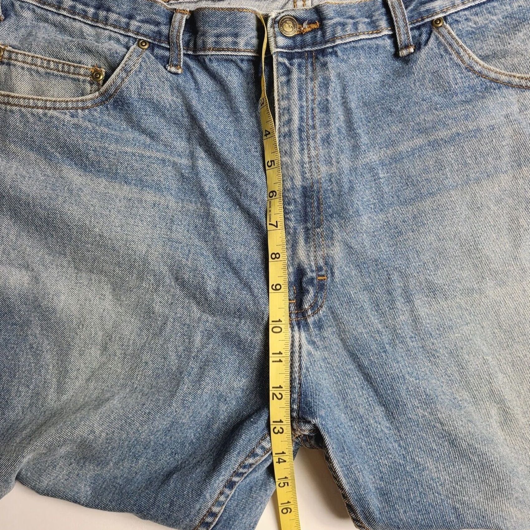 Vintage Berne Jeans 40x30 Denim Zipper Pants Regular Pants Mens 5-Pocket Blue Cotton Denim Solid Medium Wash Zipper Work Outdoor) Size US 40 / EU 56 - 4 Thumbnail