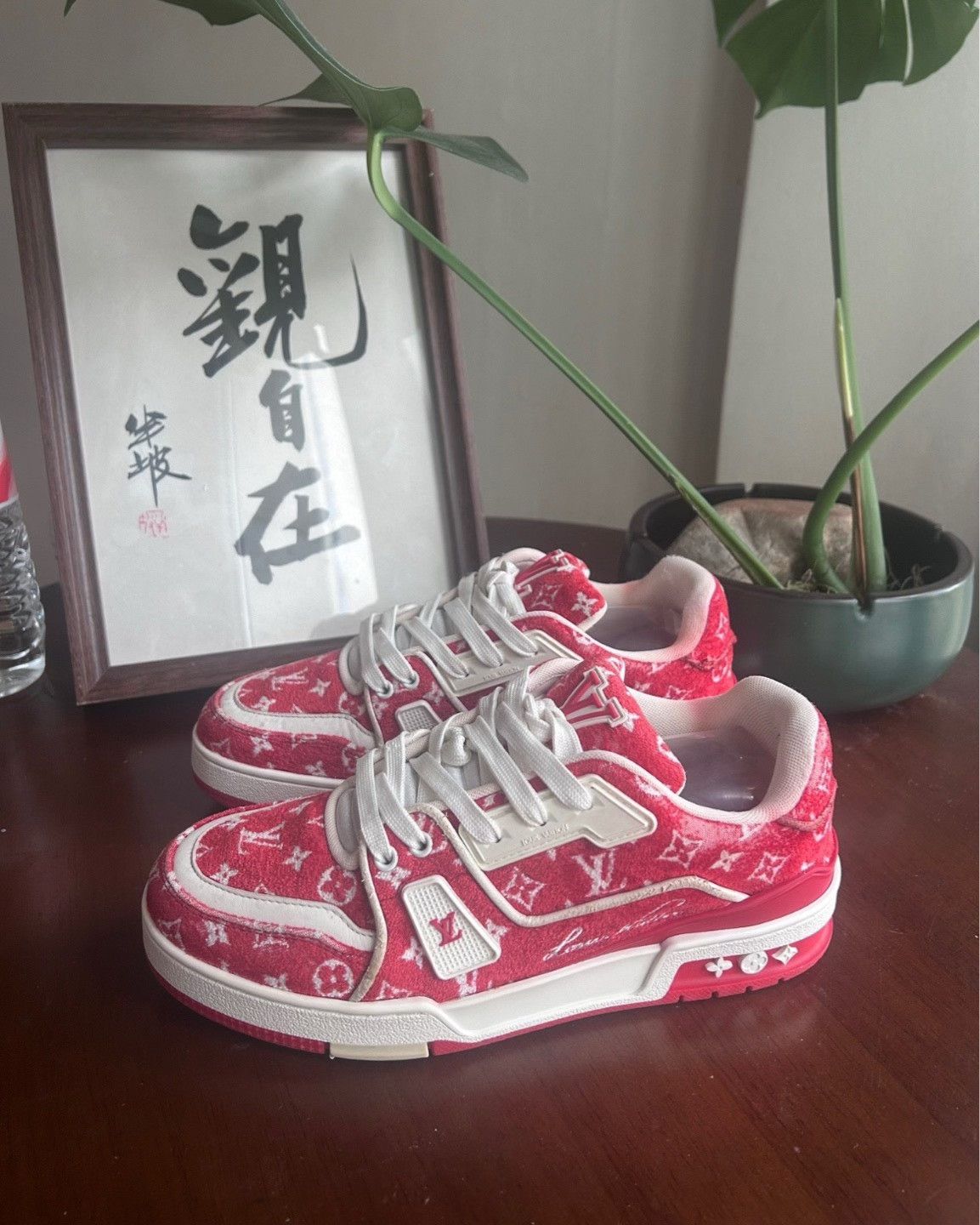Louis Vuitton Louis Vuitton Training Red Lowtop Sneakers 38 Women Size US 7.5 / IT 37.5 - 1 Thumbnail
