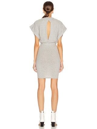 Iro IRO Wynot Womens Gray Stretch Mini Dress Short Sleeve Cotton Size S / US 4 / IT 40 - 4 Thumbnail
