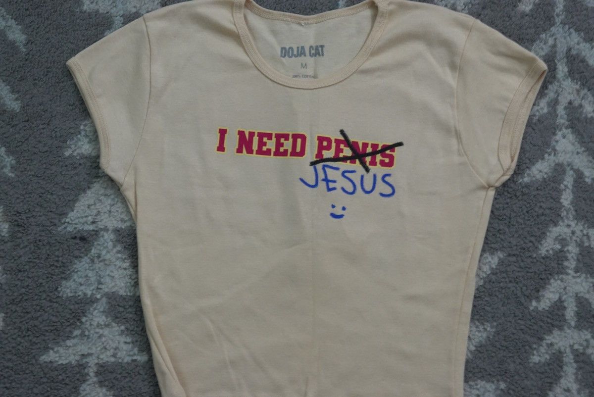 Band Tees × Designer DOJA CAT I NEED XPENISX JESUS TEE SZ M Size M / US 6-8 / IT 42-44 - 1 Thumbnail