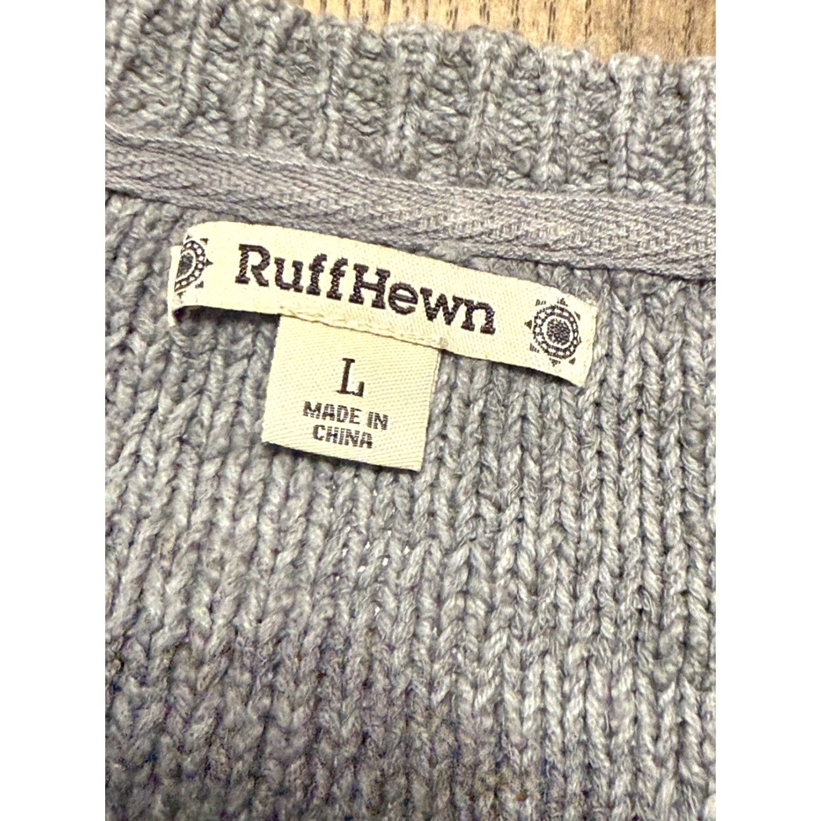 Vintage RuffHewn Sweater, Women's Size Large, Gray, V-neck, Pullover, Knit, Pullover, Casual, Fall, Spring, Winter, Mens Womens Girls Boys Size L / US 10 / IT 46 - 5 Thumbnail