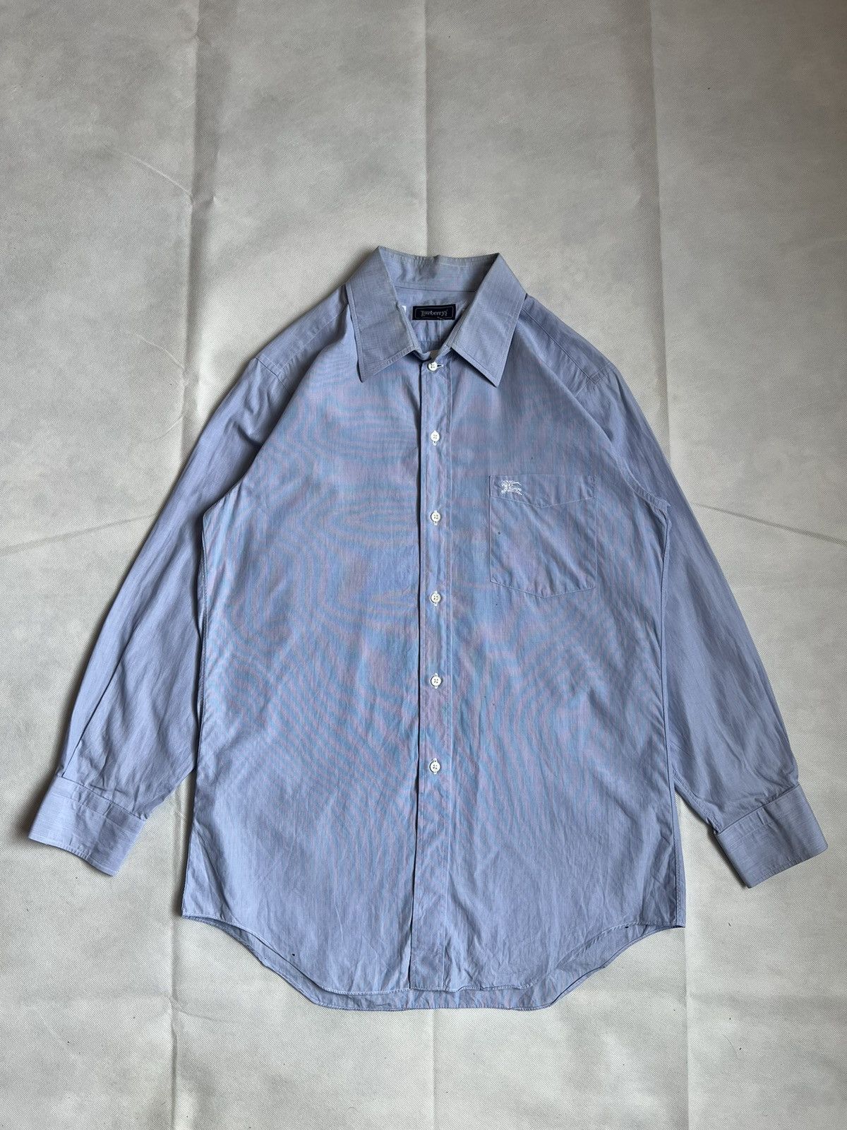 Burberry Burberrys Plain Button Up Dress Shirt Size US M / EU 48-50 / 2 - 1 Thumbnail