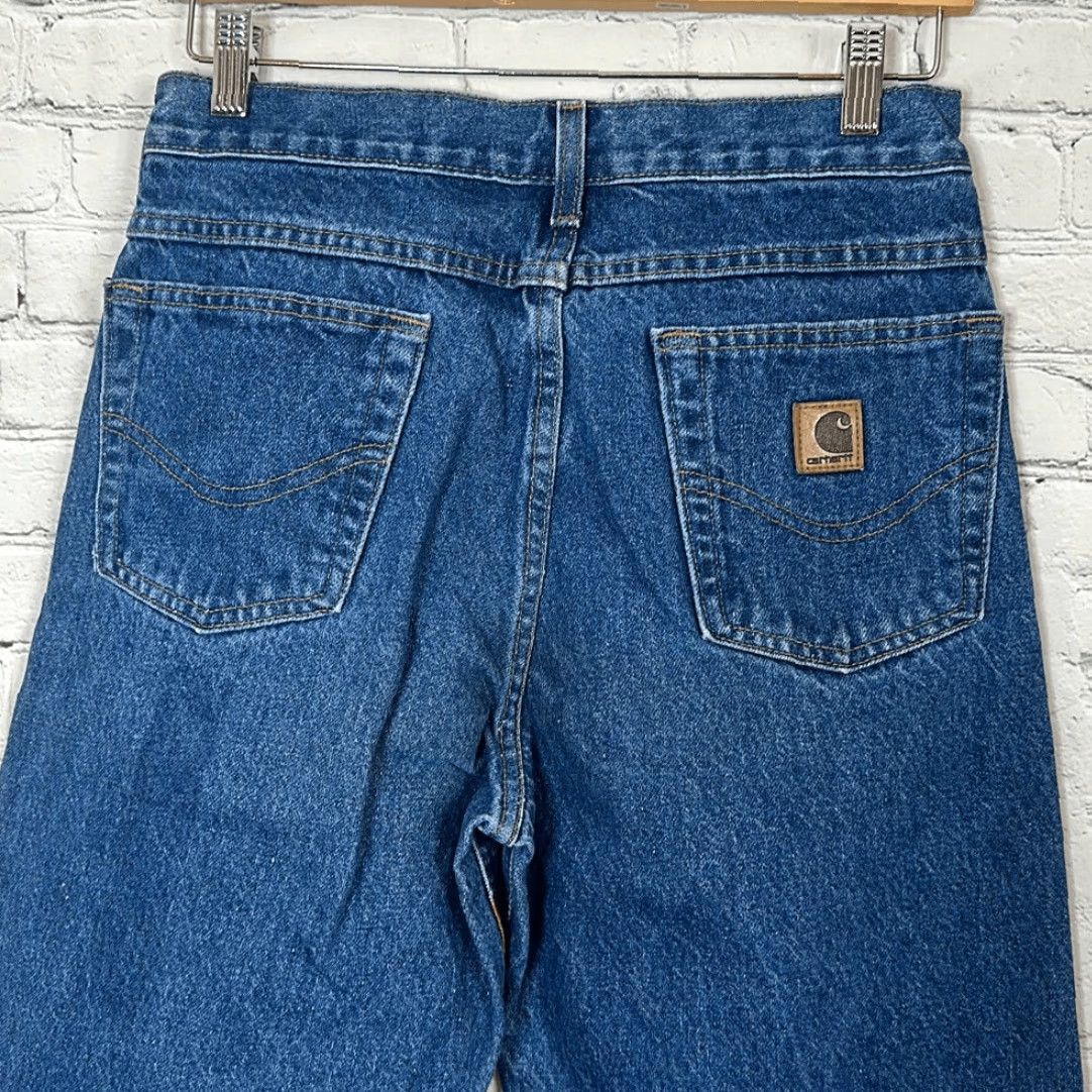 Carhartt Carhartt Mens Jeans Relaxed Fit Upcycled Cut off Hem 30x32 Blue Size US 30 / EU 46 - 6 Thumbnail