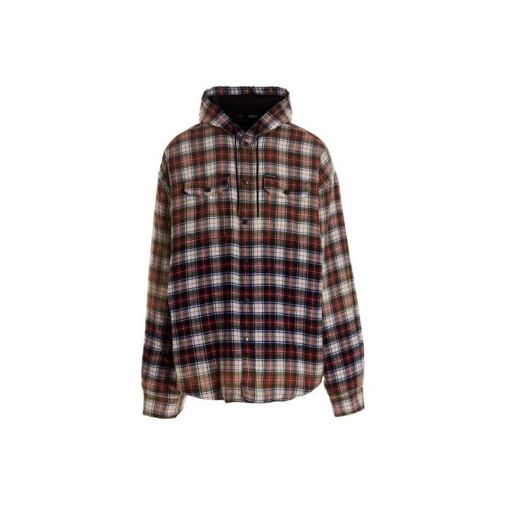 Balenciaga Balenciaga SS23 Plaid Detail Long Sleeve Shirt 0079 Size US L / EU 52-54 / 3 - 1 Thumbnail