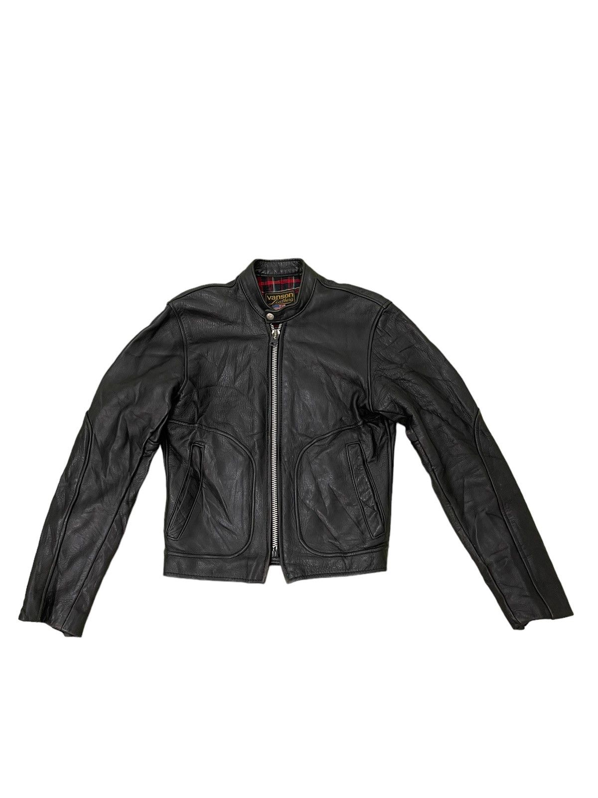 Genuine Leather Cafe Racer Vanson Leathers USA Leather Jacket 3🟦 Size US S / EU 44-46 / 1 - 2 Thumbnail