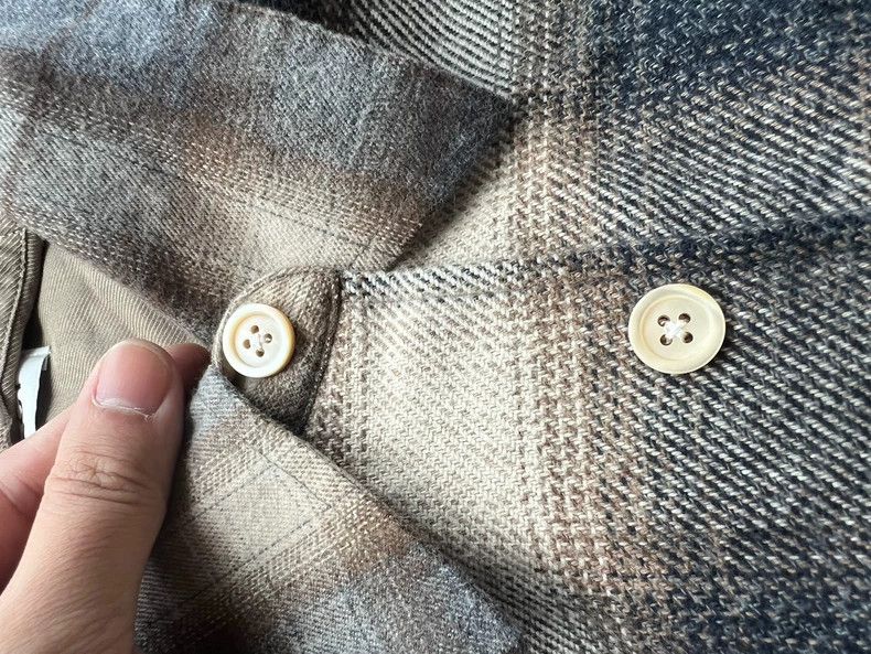 Our Legacy Our LegacyFW24 plaid curved hem single-breasted flannel lon Size US L / EU 52-54 / 3 - 6 Thumbnail