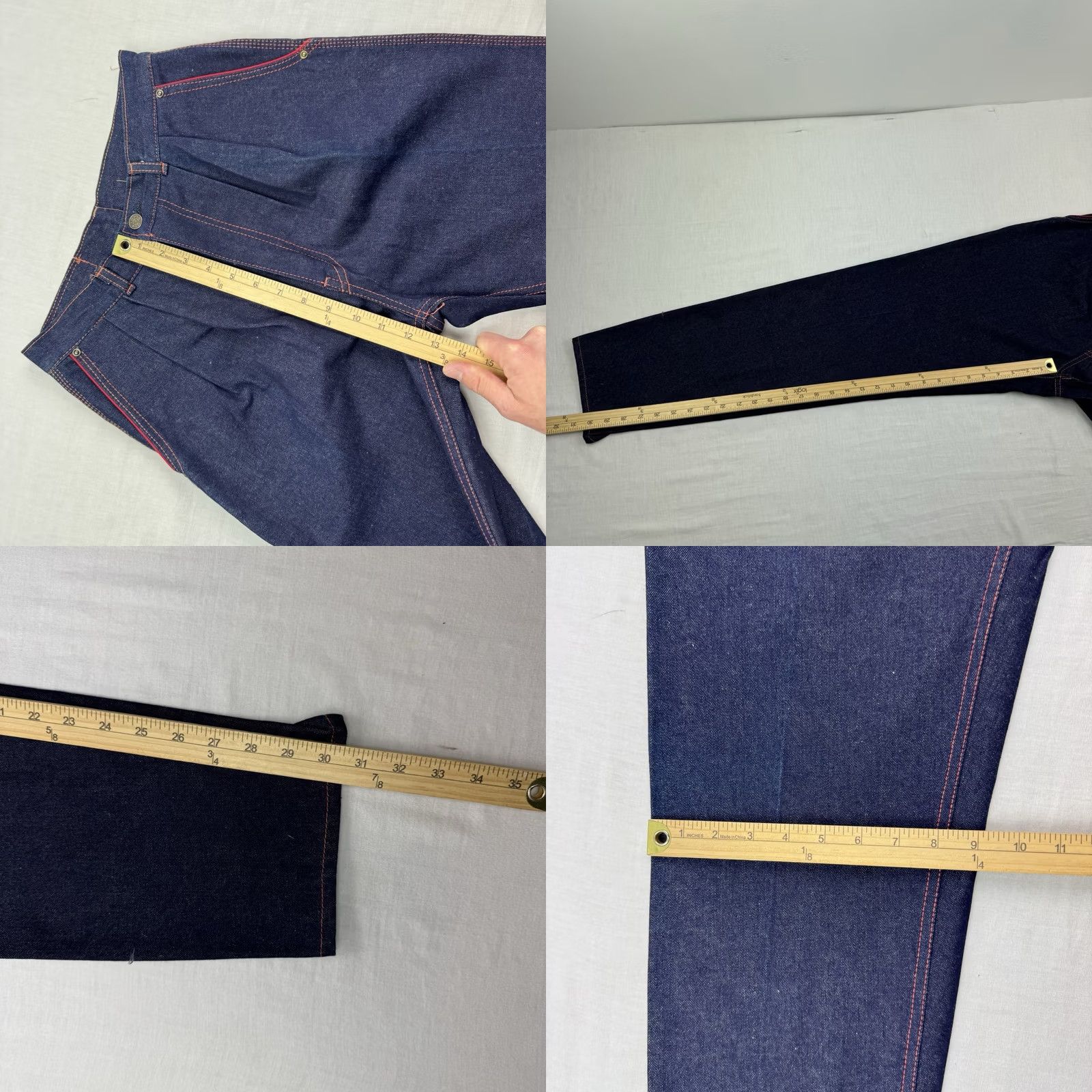 Vintage VINTAGE Jeans Adult 30x30 High Waist Obscure Random Chungbagi 80s 80s Straight Blue Cotton Zip Mens Jeans Size US 30 / EU 46 - 8 Thumbnail