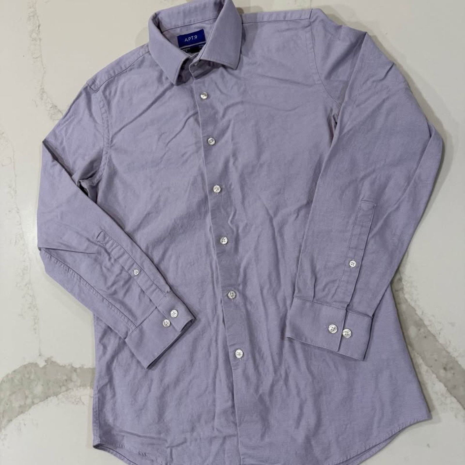 Apt. 9 Apt 9 Dress Shirt Mens 15.5 32/33 Premier Flex Purple Size US M / EU 48-50 / 2 - 2 Thumbnail
