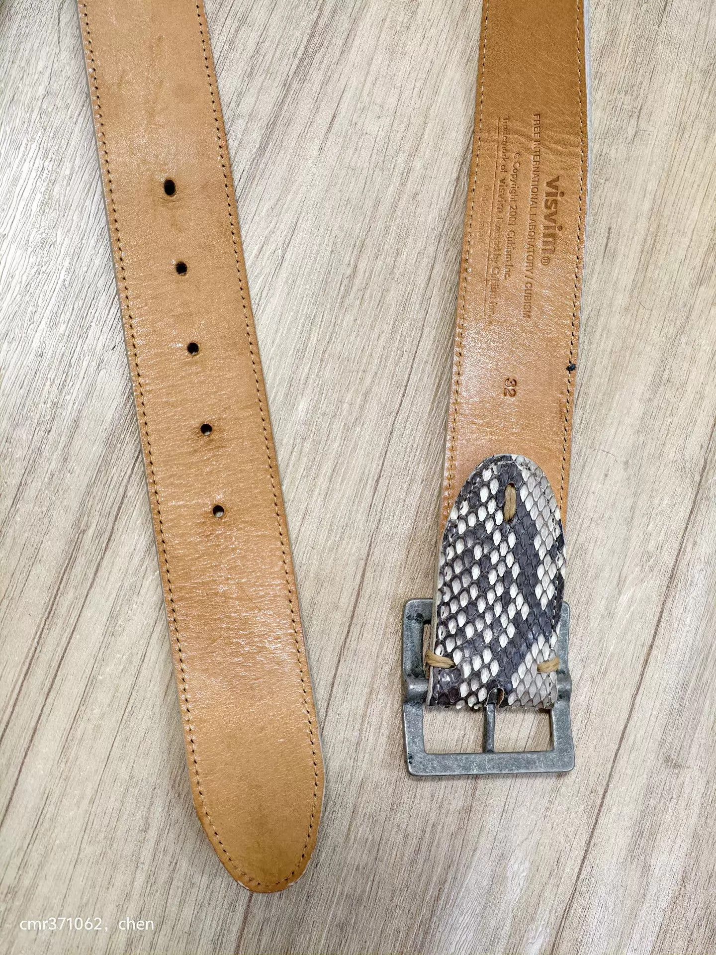 Visvim visvim 20SS Python Belt 40mm Natural W32 9-95 Size ONE SIZE - 6 Thumbnail