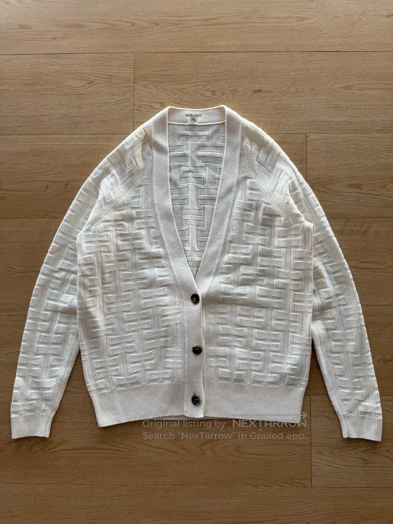 Hermes Hermes Beige Knit Cardigan Size M / US 6-8 / IT 42-44 - 1 Thumbnail