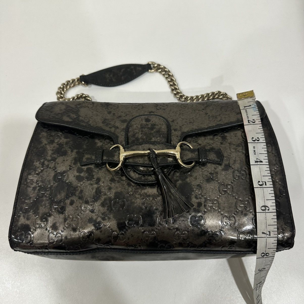 Gucci GUCCI HORSEBIT EMILY CHAIN SHOULDER BAG PATENT LEATHER 30 Size ONE SIZE - 11 Thumbnail