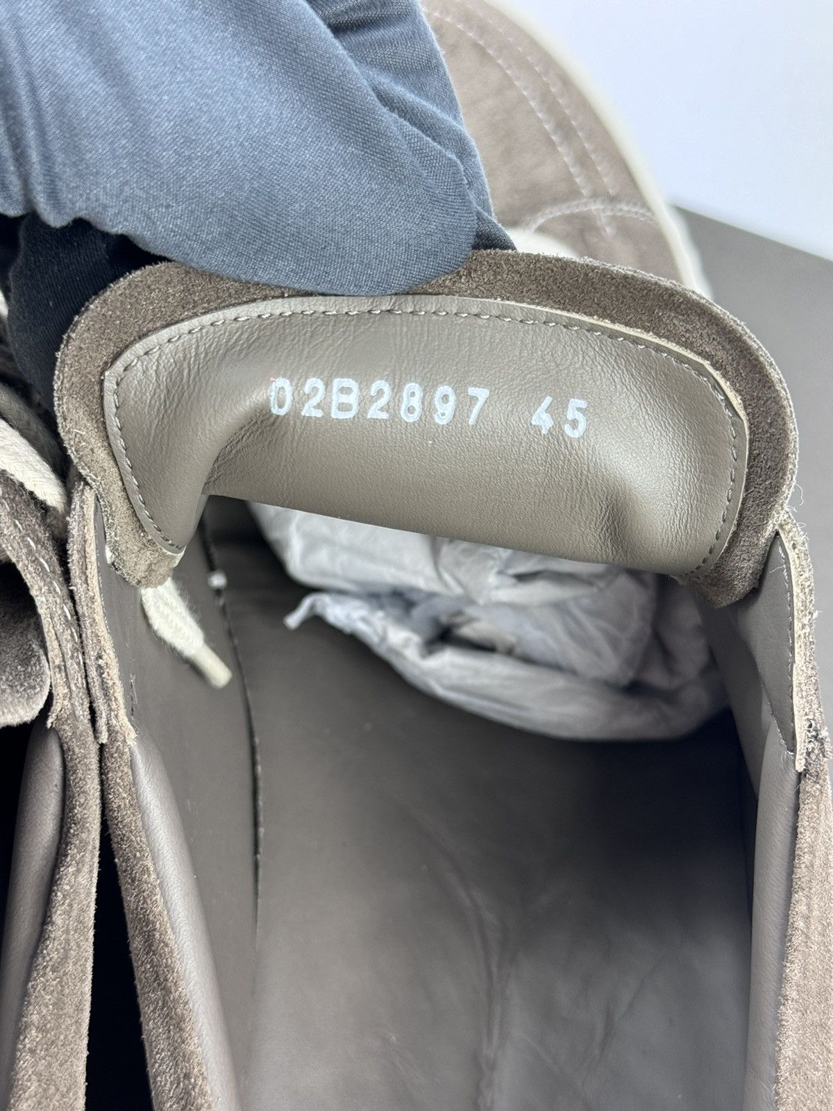 Rick Owens DARK DUST MILK SUEDE VINTAGE SNEAKERS Size US 12 / EU 45 - 7 Thumbnail