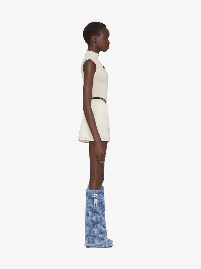 Givenchy o1lv12m0526 Shark Lock Boots in Blue Size US 7 / IT 37 - 3 Thumbnail