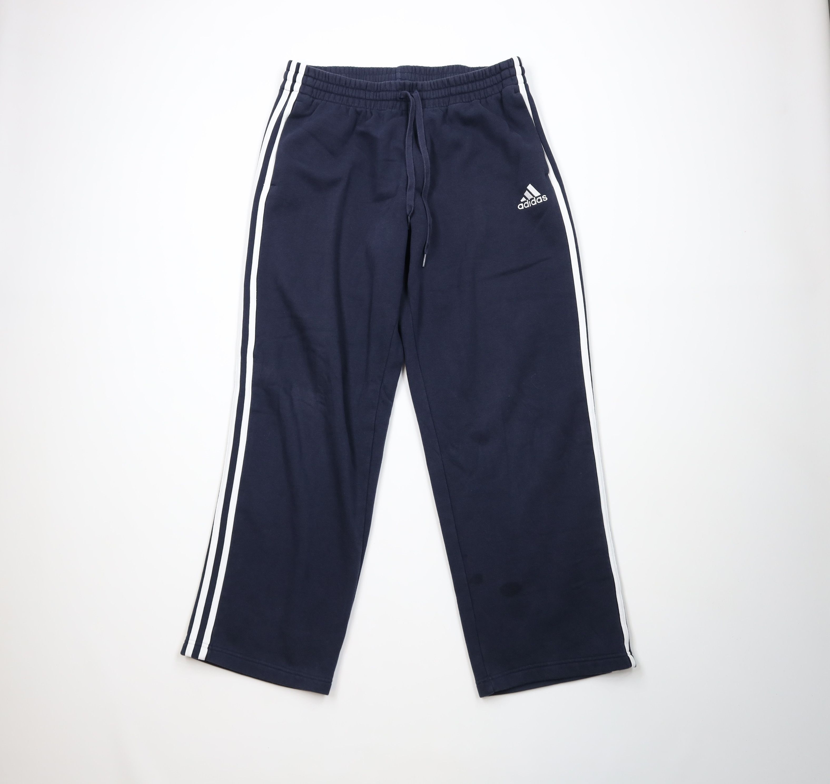 Adidas Vintage Y2K Adidas Spell Striped Wide Leg Sweatpants Blue Size US 36 / EU 52 - 1 Thumbnail