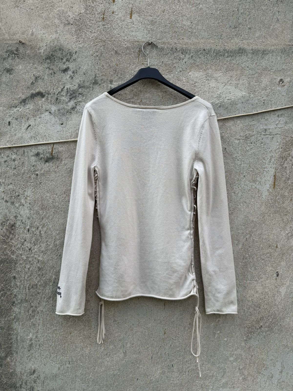 Harley Davidson Vintage Harley Davisdon Lace up Longsleeve 90s Beige Size M / US 6-8 / IT 42-44 - 12 Thumbnail
