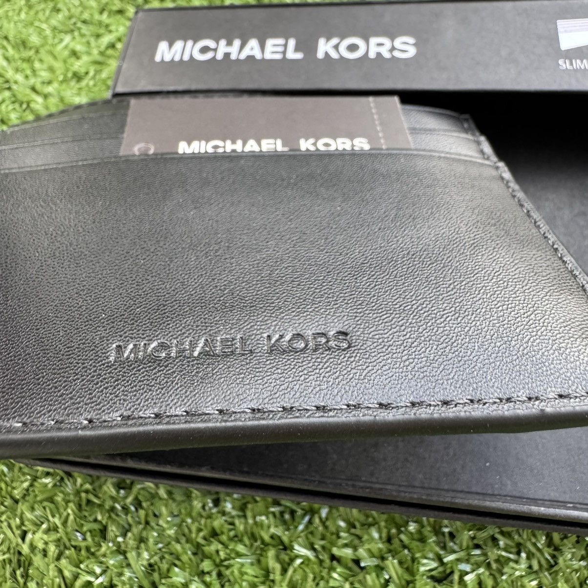 Michael Kors × Vintage Michael Kors Black Leather Slim Bi-Fold (Billfold) Wallet Size ONE SIZE - 4 Thumbnail