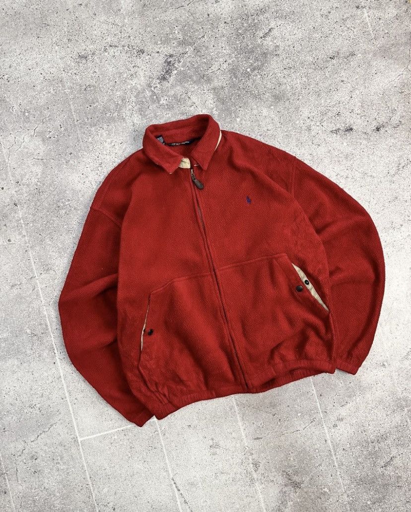 Polo Ralph Lauren Polo Ralph Lauren Vintage Fleece Jacket Full Zip Distressed Size US M / EU 48-50 / 2 - 4 Thumbnail