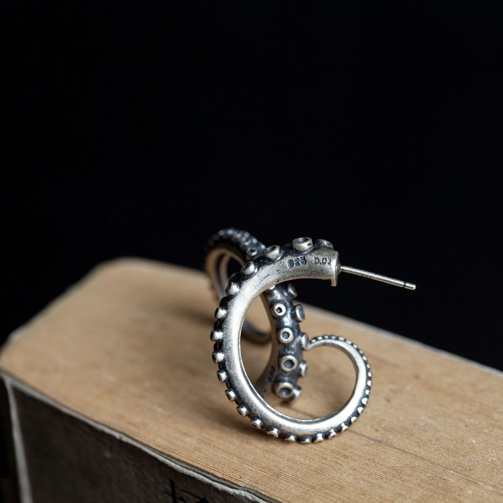 Jewelry Cthulhu Mythos New Trend Earrings One Pairs Chrome Jewelry Size ONE SIZE - 3 Thumbnail