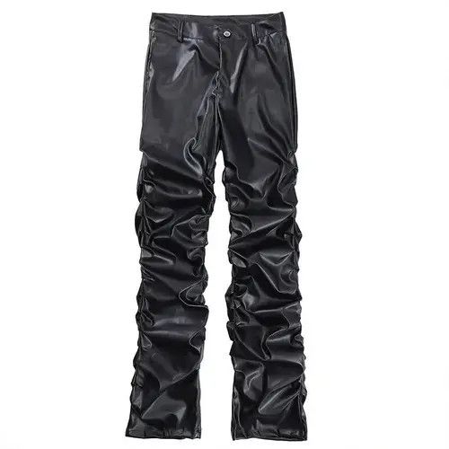 Japanese Brand Pu Leather Pants Size US 32 / EU 48 - 2 Thumbnail