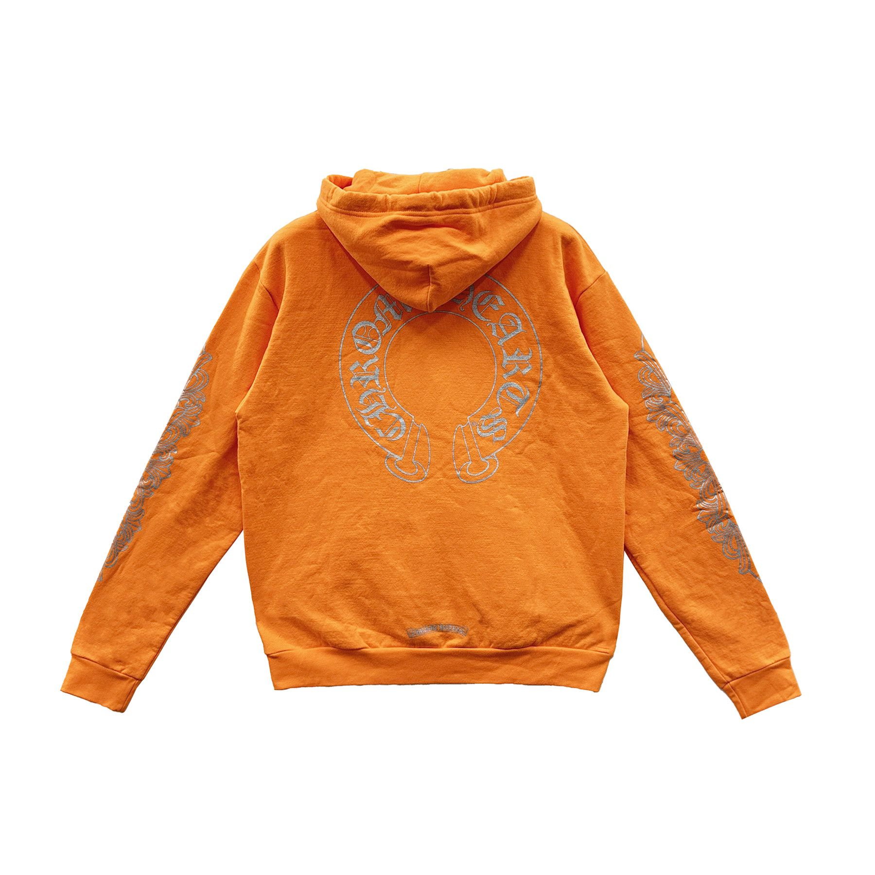Chrome Hearts Chrome Hearts Glitter Horseshoe Logo Orange Hoodie Size US M / EU 48-50 / 2 - 2 Thumbnail