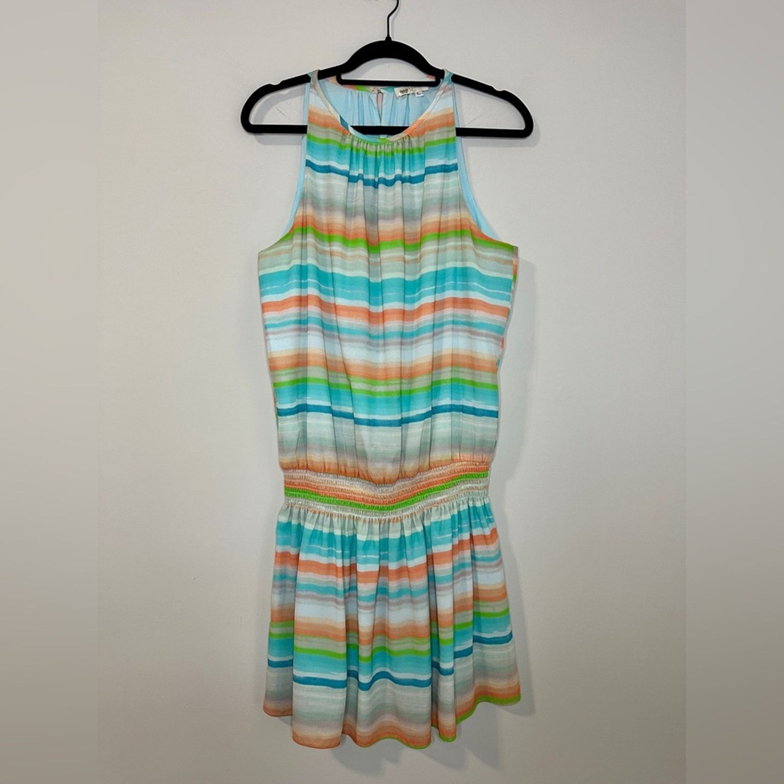 Ramy Brook Ramy Brook Size Large Pastel Stripe Printed Paris Mini Dress Size L / US 10 / IT 46 - 7 Thumbnail