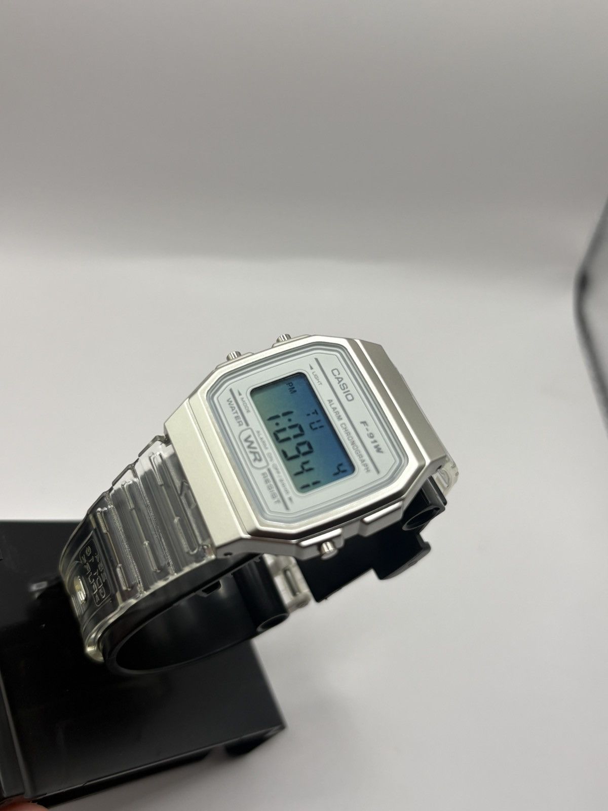 Casio Clear Custom Casio F91w Fading Blue Face Size ONE SIZE - 4 Thumbnail