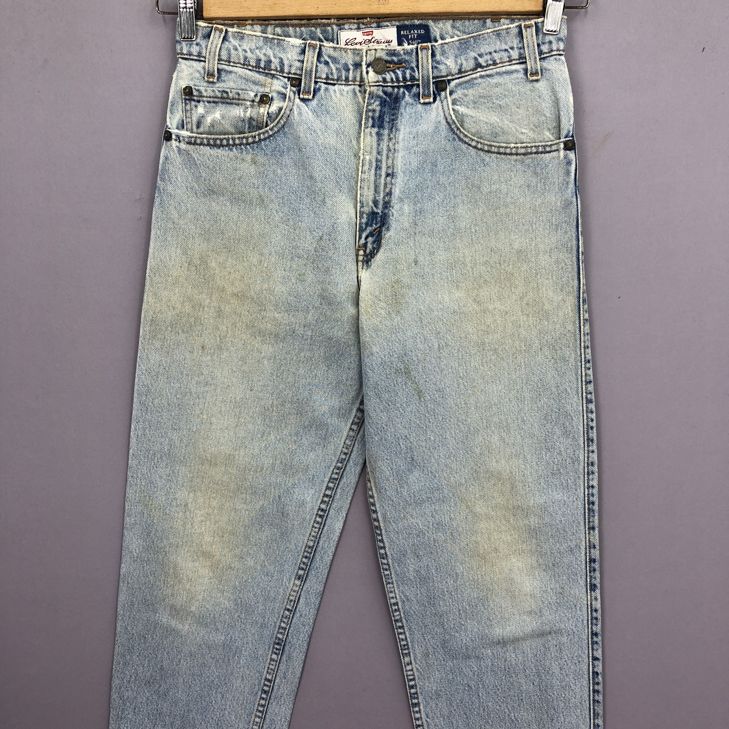Levi's Vintage Levis Stonewash Jeans Light Wash Orange Tab Denim Size US 30 / EU 46 - 3 Thumbnail