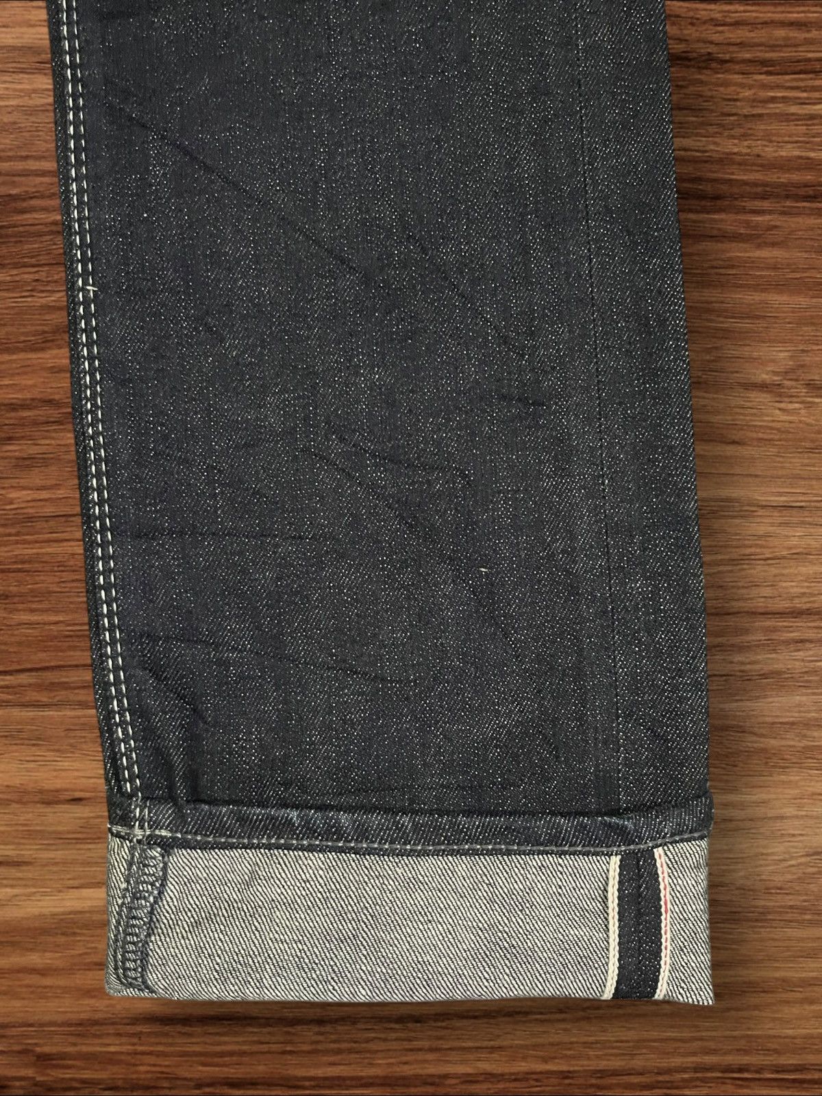 GOSTAR DE FUGA × If Six Was Nine × Le Grande Bleu (L.G.B.) Japanese Gostar De Fuga Dark Washed Selvedge Button Fly Jean Size US 32 / EU 48 - 19 Thumbnail