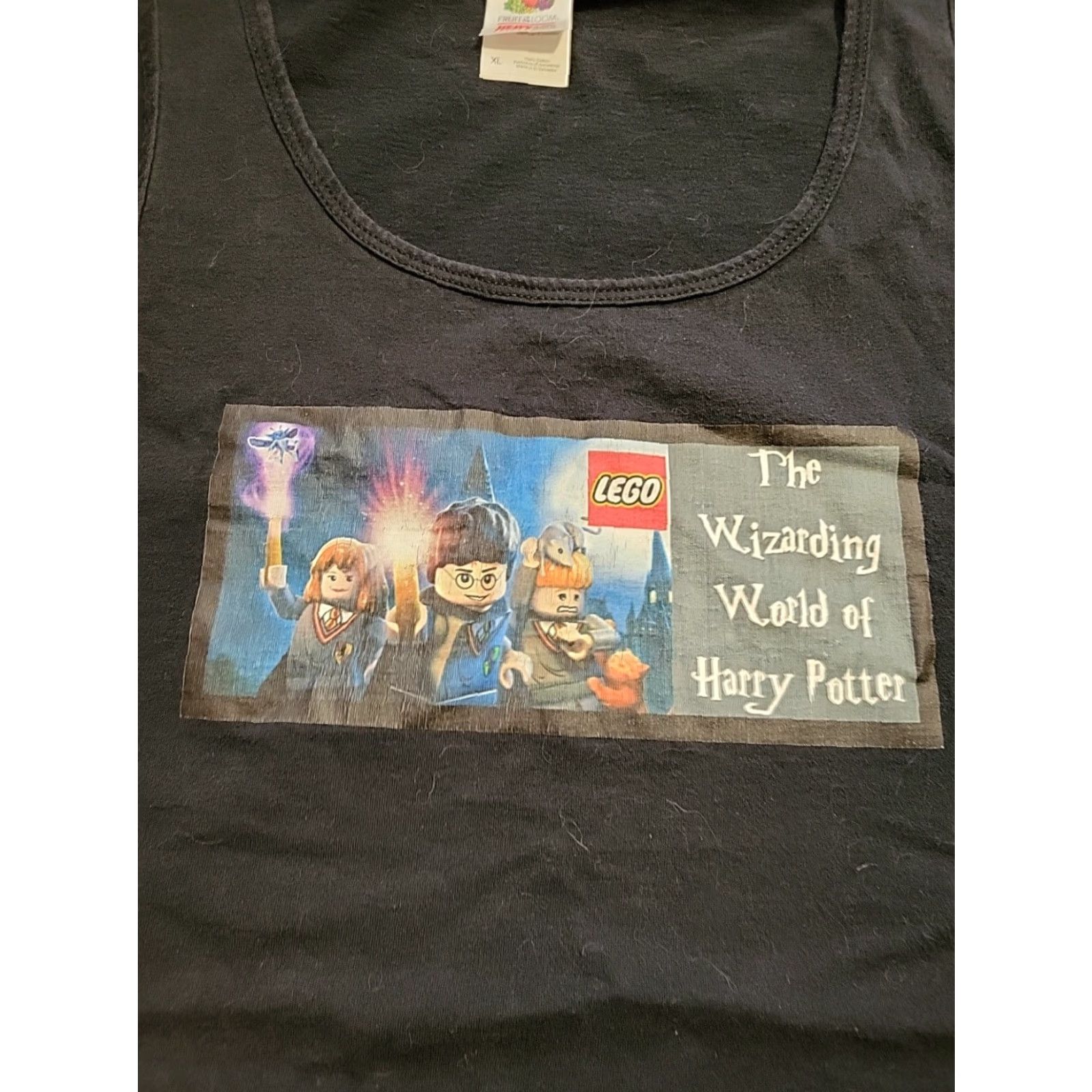 Fruit Of The Loom VINTAGE Fruit Of The Loom Tank Top Harry Potter XL Black Cotton Mens 46 Chest Graphic Tee 2000s Size US XL / EU 56 / 4 - 7 Thumbnail