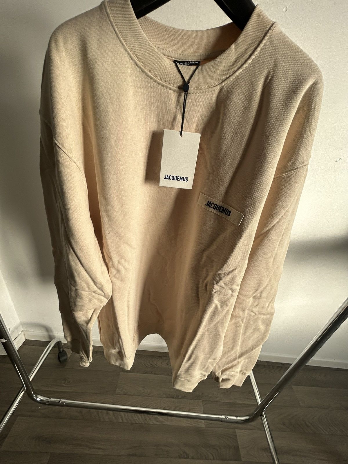 Jacquemus Jacquemus Gros Grain Hoodie in beige Size US XL / EU 56 / 4 - 2 Thumbnail