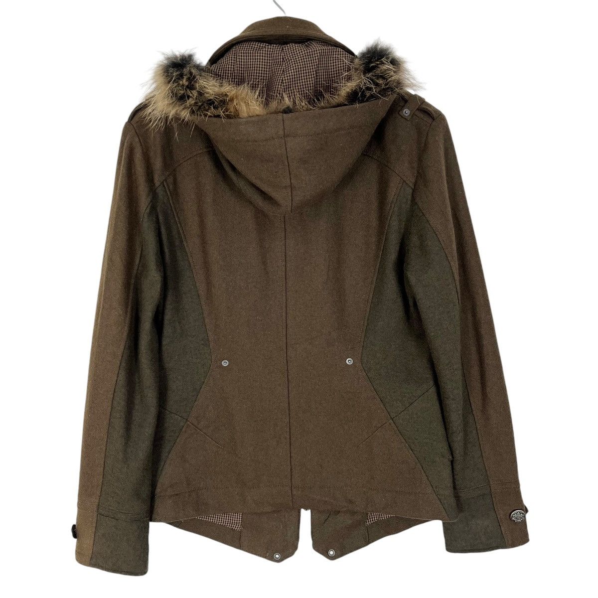 Designer × Japanese Brand Japanese Brand PPFM Detachable Furs Hoodie Women Wool Jacket Size M / US 6-8 / IT 42-44 - 10 Thumbnail