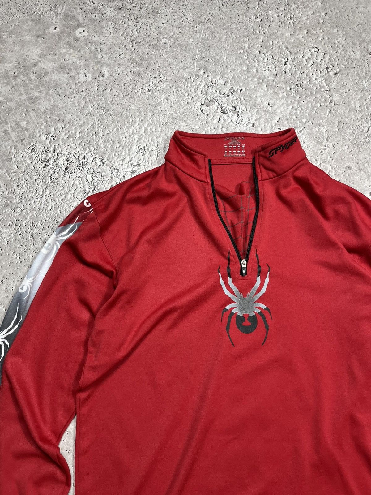 Spyder Spyder Red Quarter Zip Pullover Spider Graphic Long Sleeve S Size US S / EU 44-46 / 1 - 4 Thumbnail