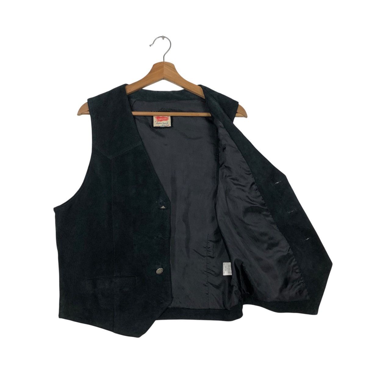 Genuine Leather 📌Vintage Leather Vest Biker Gumuintl Union Made Size US L / EU 52-54 / 3 - 12 Thumbnail