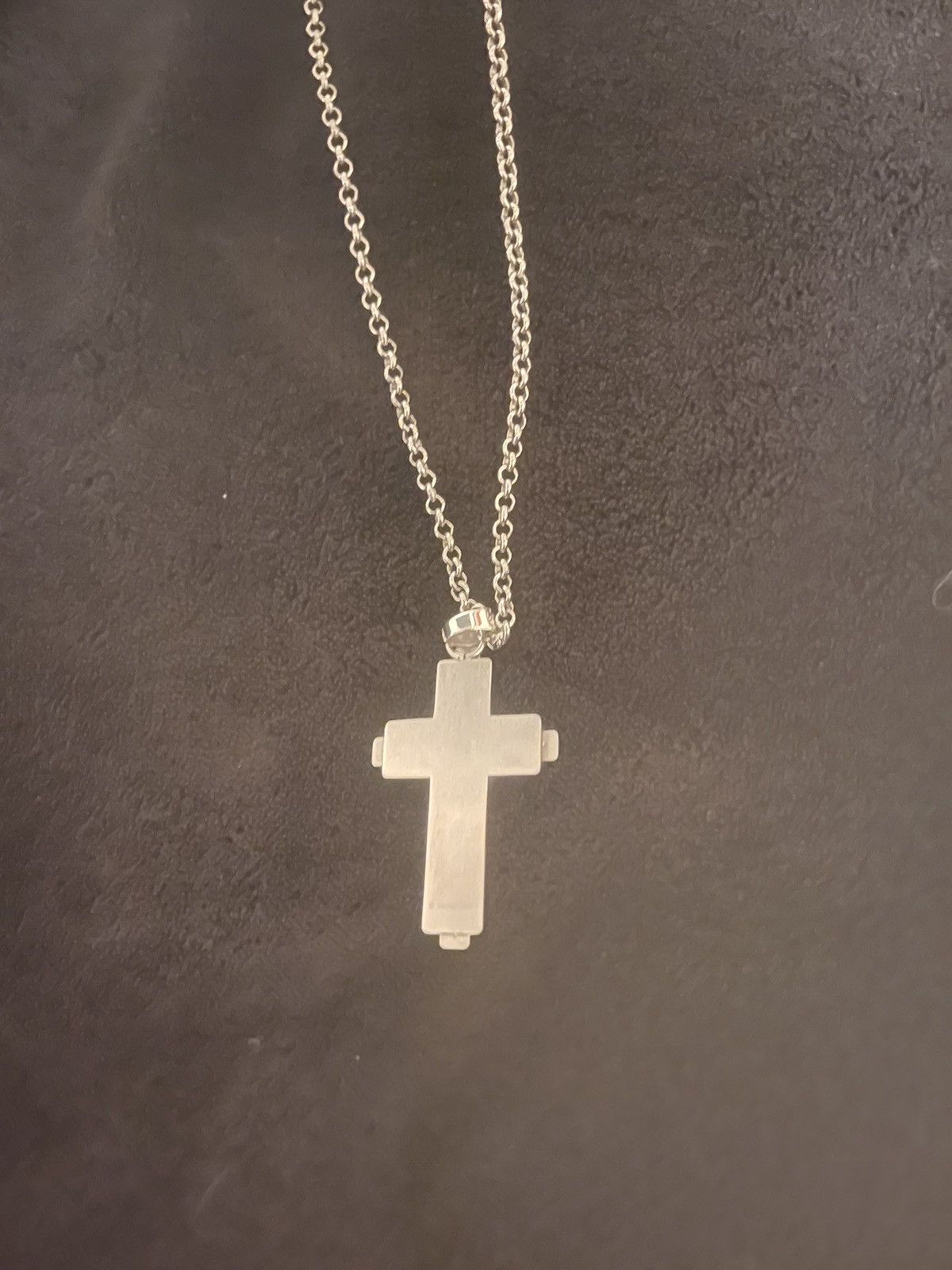 Vintage Vintage Stainless Steel Cross Necklace Size ONE SIZE - 2 Thumbnail