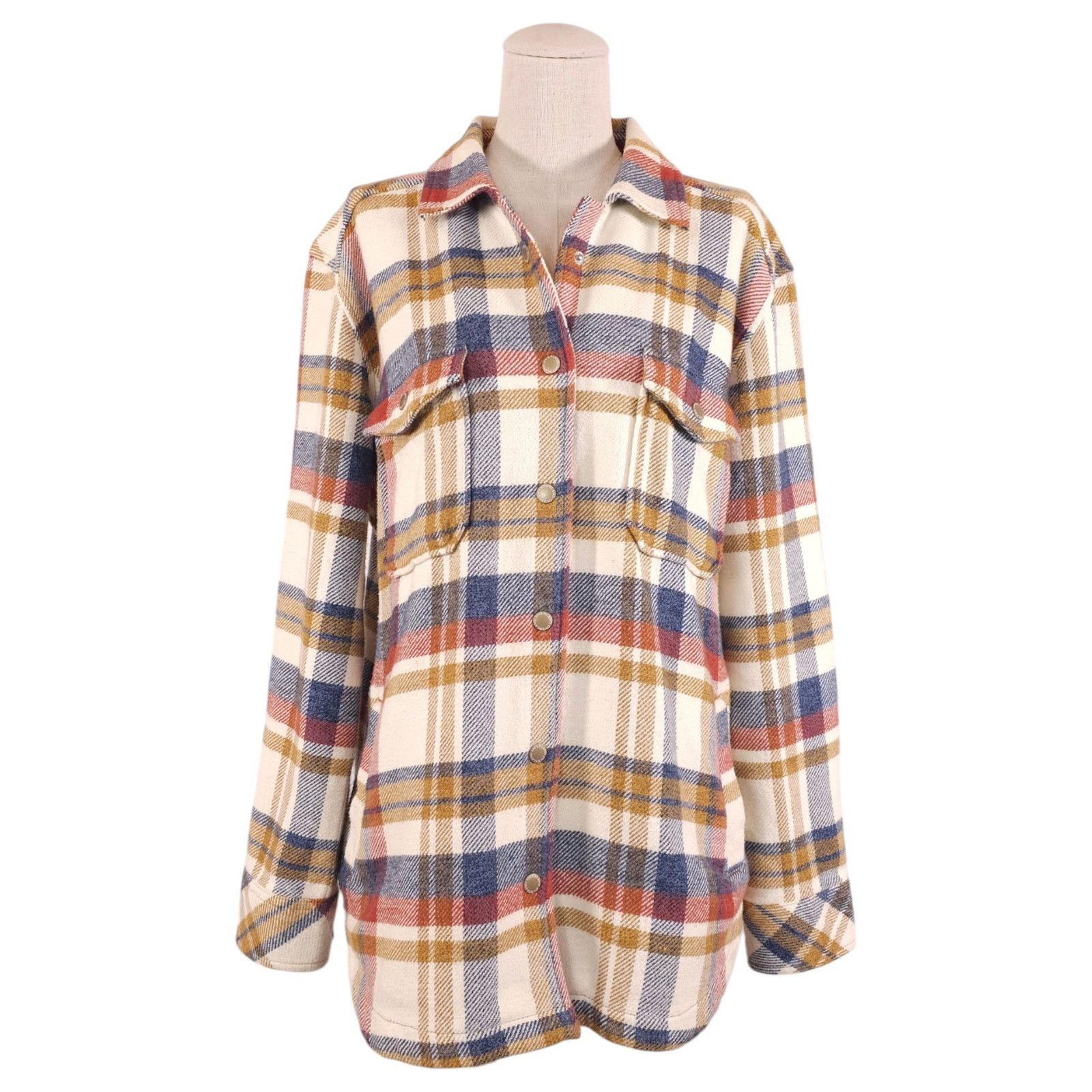 Overland Overland June Plaid Cotton Shirt Jacket Sz Medium Size M / US 6-8 / IT 42-44 - 1 Thumbnail