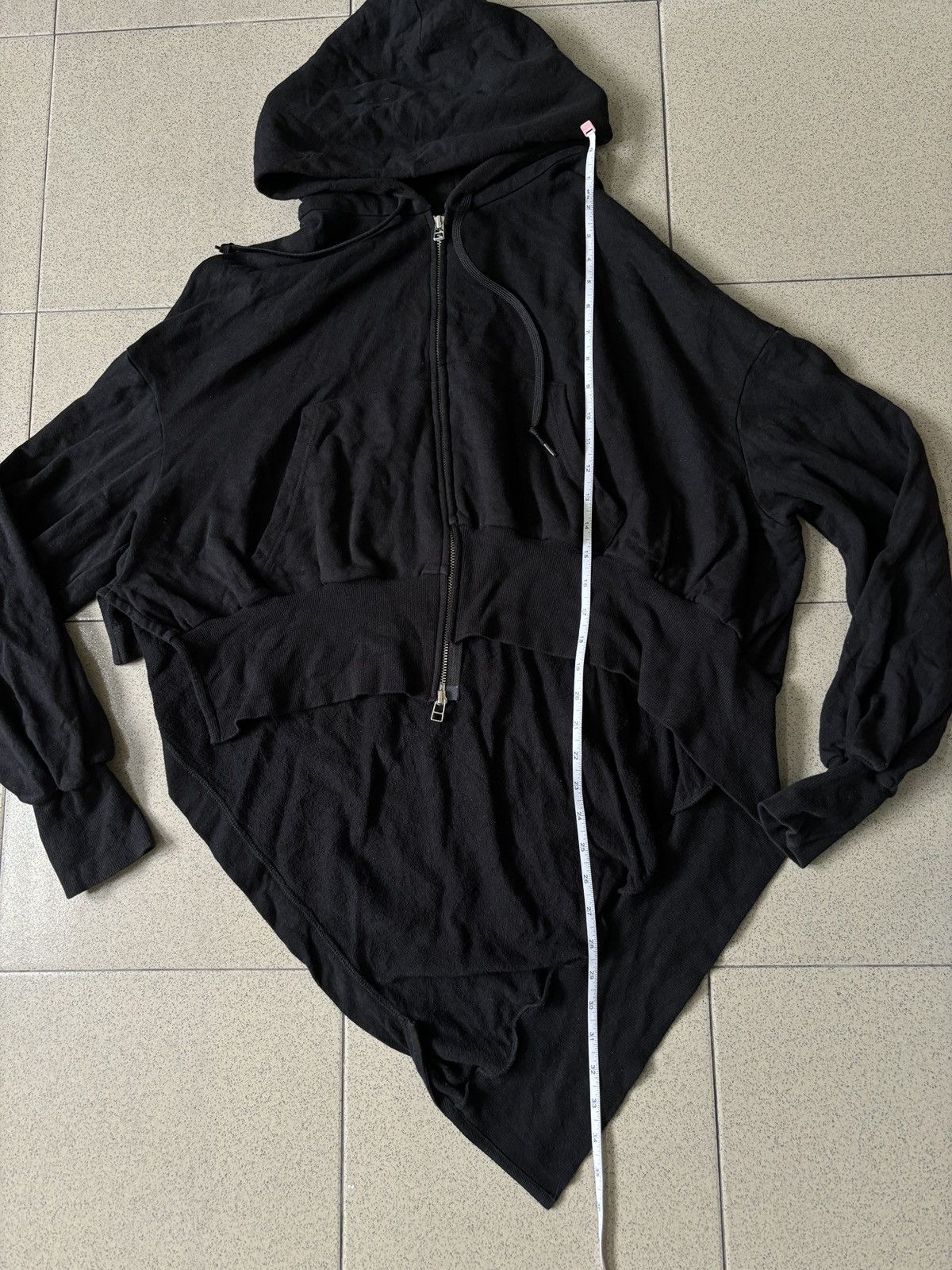 Yohji Yamamoto Rare Yohji Yamamoto French Terry Unbalanced Hoody Size S / US 4 / IT 40 - 12 Thumbnail