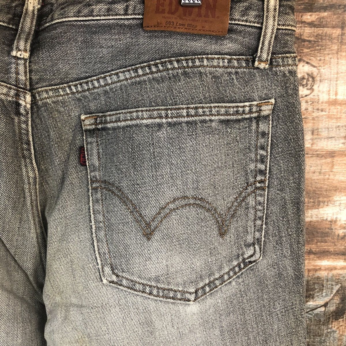 Edwin DL Edwin 503 Black Distressed Denim Pants #C278 Size US 34 / EU 50 - 18 Thumbnail