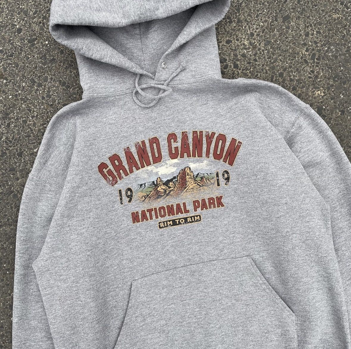 Jerzees Vintage GrandCanyon National Park Hoodie Jerzees Gray Hoodie Size US L / EU 52-54 / 3 - 2 Thumbnail